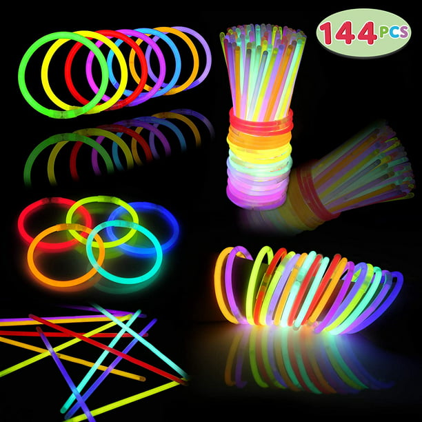 LED Bracelets Light Up Party Favors Glow Toys Supplies for Thanksgiving Christmas Party 6 Color LED Bracelets for Kids and Adults in The Dark New Year Party Supplies Favors 30 Pack Glow Bracelets 